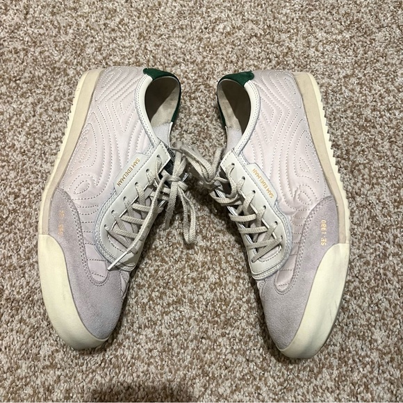 Sam Edelman Isabel Low Top Platform Sneakers Suede Green & Gray/Taupe Size 8.5 - Picture 6 of 14